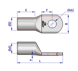 Cable Lugs DIN46235 (CD Type)