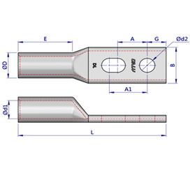 Two Holes Cable Lugs (DL Type)