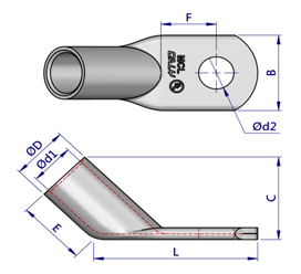 MCL/ Cable Lugs (Bend 45°)