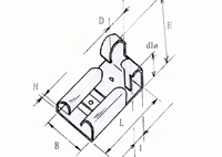 250 Flag Female Disconnector